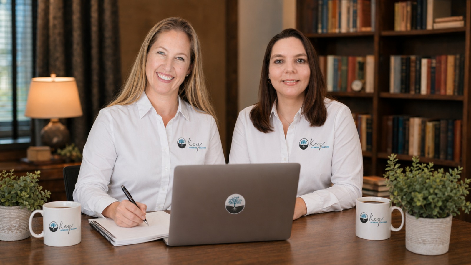 Sonja and Luzanne at their desk — Key Accounting Solutions team